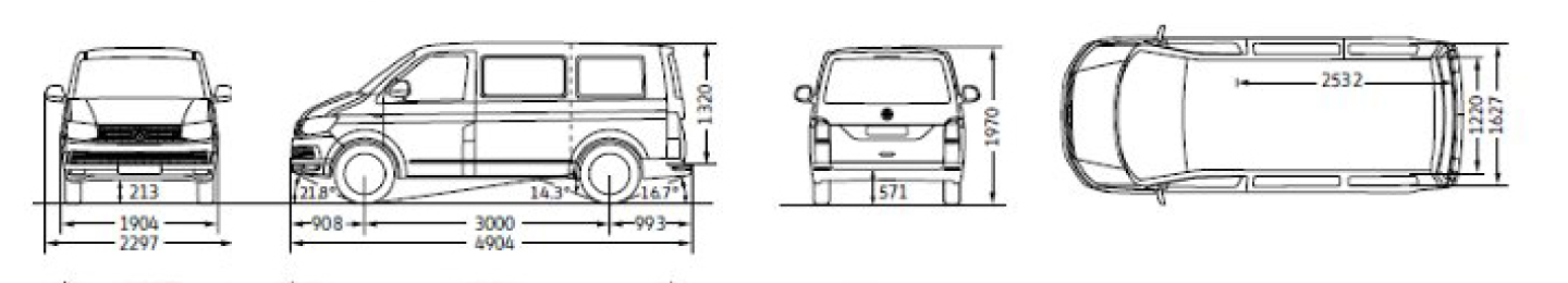 T6マルチバンの仕様（Multivan Comfortline）